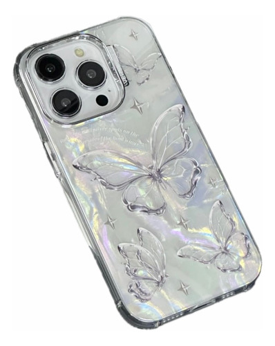 Funda Tpu Diseño Perla Mariposa Para iPhone 14 Pro