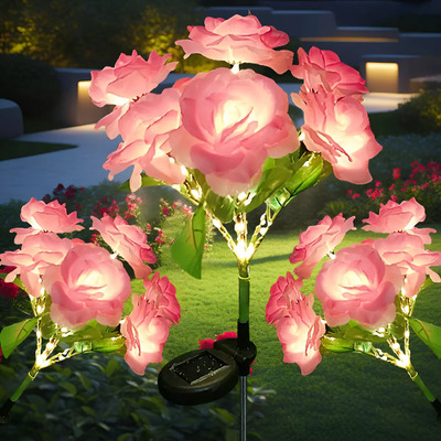 2 Luces Solares De Rosas Flores Para Decoración Jardín Rosa luces para jardin solares,lamparas solares jardin,luz solar jardin,lamparas de piso,luz solar exterior,lampara decorativa | MercadoLibre