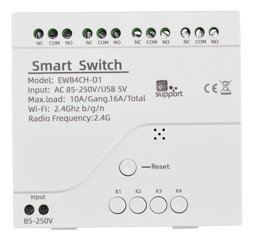 4ch Pro Interruptor Inteligente 4 Canales Wifi - Ewelink