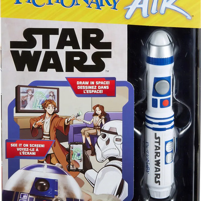 Mattel Games Pictionary Air Star Wars - Juego Familiar Para Niños Y Adultos Con Bolígrafo De Luz R2-d2 Y Tarjetas De Pista Con Imágenes Temáticas | Meses sin interés