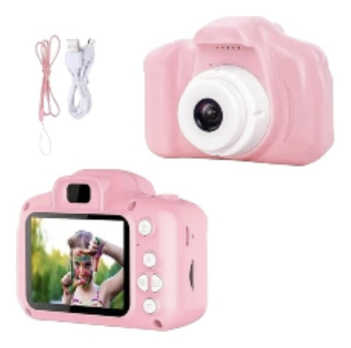 Mini Camara Fotos Videos Para Niños Rosada