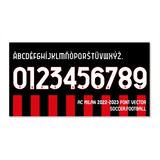 Tipografía Ac Milan Font Vector 2022-2023 Archivo Ttf, Eps