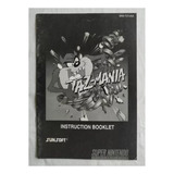 Manual Taz Mania - Snes - 100% Original