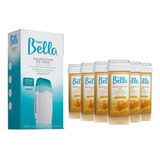 Depil Bella Kit Aquecedor De Cera + 6 Rollon Mel 100g