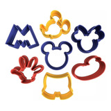 Set 7 Cortadores De Mickey Para Fondant Y Galletas