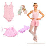 Kit Roupa Uniforme Ballet - Classico - 4 Peças