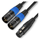 Cable Divisor Xlr, Xlr Hembra A Doble Xlr Macho Y Cable De