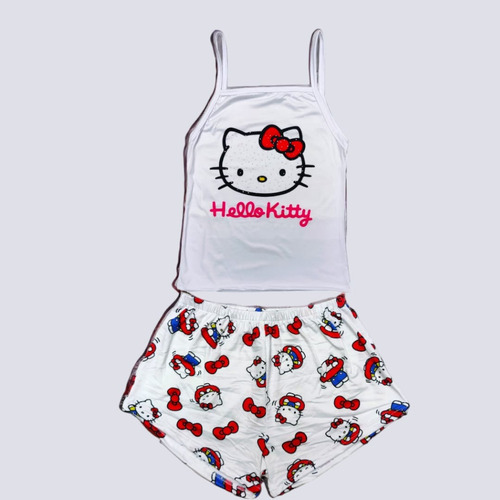 Conjunto Pijama Short Niña Kuromy Hello Kitty Cinamoroll