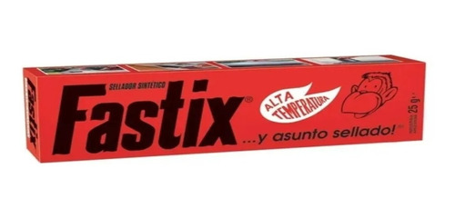 Sellador Silicona Alta Temperatura Fastix Pomo 25g Rojo