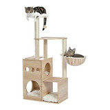 Torre De Arbol De Madera Para Gatos Para Gatos De Interior