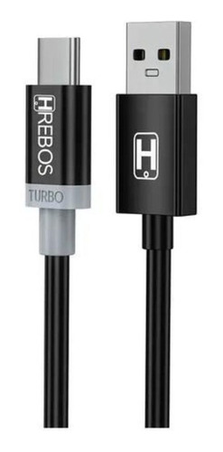 5 Cabo Turbo Preto Hrebos 3.0 Hs-26 1m Type C Atacado