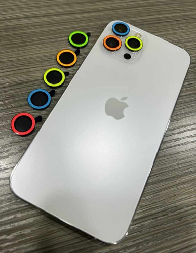 Protector Lentes Aros De Camara Color Neon Para iPhone