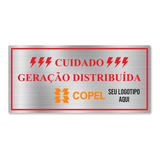 10 Placas Geração Distribuida Copel 10x21 Alumínio Personali