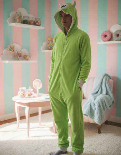 Mike Wasowsky Pijama Mameluco Tipo Kigurumi Adulto Unisex