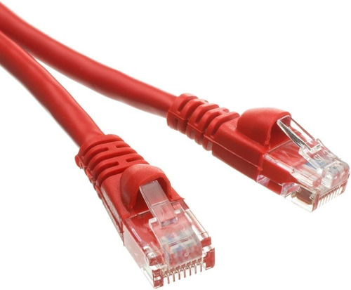 Cable Rj45 Patch Cord Cat6 0.5 Metros Certificado Color Rojo