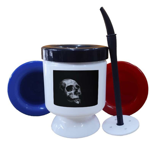 Mate Plastico Calavera De La Muerte Antigua Skull P2