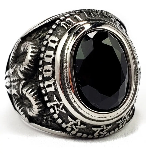 Anillo Baphomet Negro Y Ojo Que Todo Lo Ve Acero Inoxidable | MercadoLibre