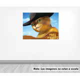 Vinil Sticker Pared 45cmlado Gato Con Botas Shrek Mod 0019