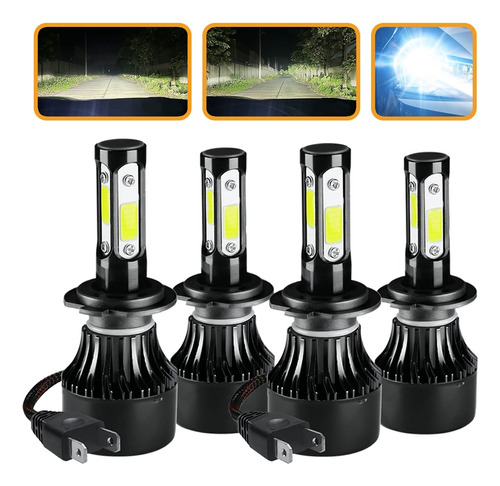 Kit De Focos Led De 4 Lados 12000lm H7 Para Volkswagen