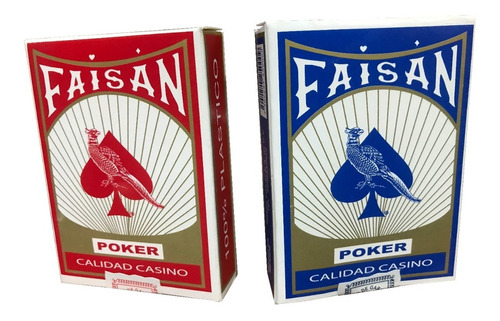 Baraja Poker Faisan 100% Plástico 12 Piezas