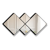 Conjunto Com 4 Espelhos Vidro Decoração Casa Sala Quarto