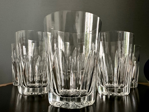 Vasos Cristal Agua/whisky Cristal Facetado X 7