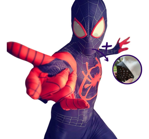 Fantasia Miles Morales Adulto Traje Profissional P/ Eventos