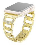 Pulseira Metal Luxury Para Apple Watch 4 44mm 42mm - Dourado