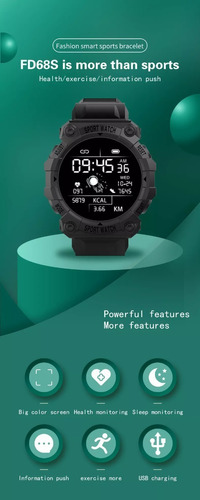 Reloj Inteligente Smart Watch Fd68 Reloj Deportivo Táctil