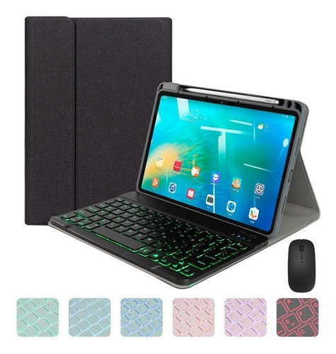 Funda Teclado Rgb Ratón Para Huawei Matepad T10 T10s Ñ Fh104