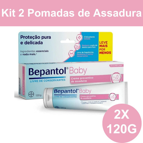 Kit 2 Bepantol Baby 120g - Pomada De Assadura