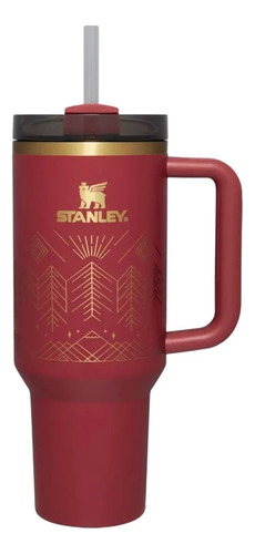 Caneca Stanley Quencher Deco Collection 1,18 Canudo Cranbery