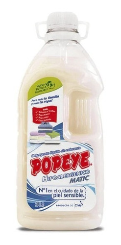 Detergente Popeye Hipoalergénico Familia 3l