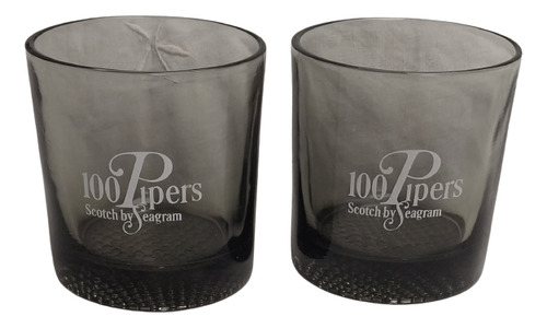 Antiguos Vasos X 2 Whisky 100 Pipers Bellos 