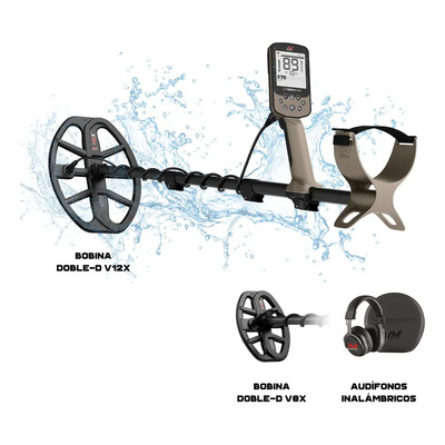 Detector De Metales X-terra Elite Expedition Pack Sumergible Minelab multifrecuencia simultánea Multi-IQ, audífonos inalámbricos incluidos | Meses sin interés