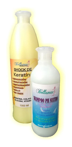 Shock De Keratina Bellamax 1 Lt + Shampoo Neutro 500ml