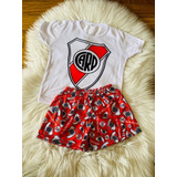 Pijama Conjunto Infantil Boca River Niño Niña