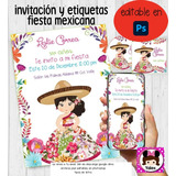 Kit Invitación Xv Años Fiesta Mexicana Charra Photoshop