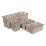 Set De 4 Cajas Organizadoras Canastilla Tavarua