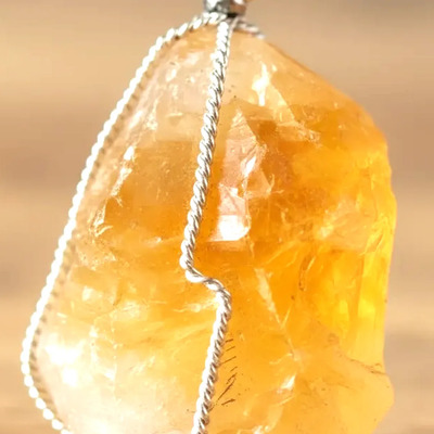 Dije Cuarzo Citrino Natural, Joyería Artesanal, Piedras | MercadoLibre