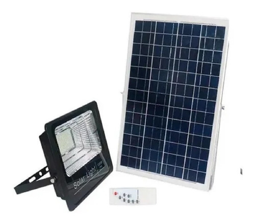  Foco Solar 200w + Panel Solar Ip67 120 Led + Kit + Control 