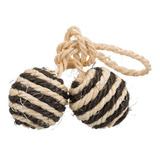 Pelota Doble Cuerda Juguete Gato Sisal Sonajero