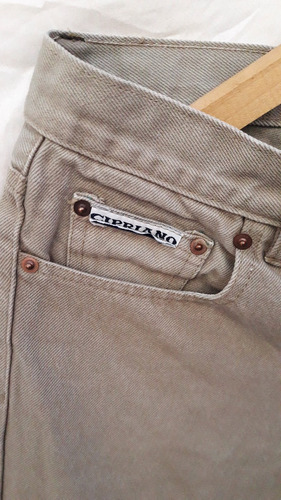 Pantalon Jean Hombre Cipriano Beige Gabardina Gruesa Recto