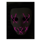 Mascara Led Terrorífica Varios Modelos Halloween Color Purga Rosa Mp