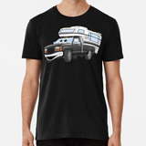 Remera Black Cartoon Pick Up Camper Algodon Premium