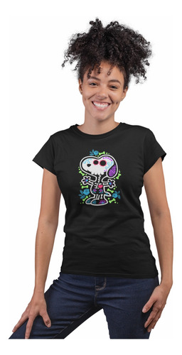 Playera Día De Muertos Personajes Animados  Dama