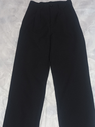 Pantalón Vestir Negro Pinzas Formal M