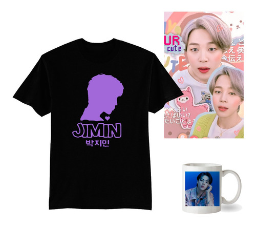 Paquete Bts Jimin Playera Taza Poster