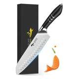 Santoku - Cuchillo De Chef Japonés De 8 Pulgadas, Cuchillo D