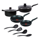 T-fal Bateria De Cocina De 10 Piezas Vital ¡todo Lo Que Nece